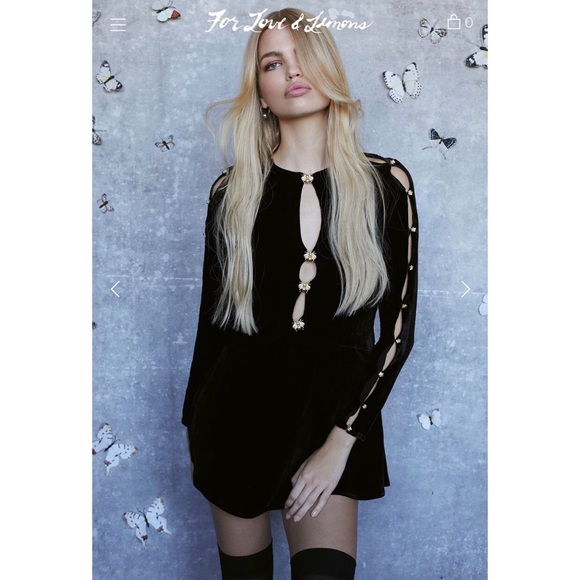 for love and lemons black velvet dress